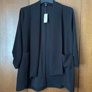 Banana Republic Fly Away Black Open Front Knit Jacket NWT Sz M Ret $59.99